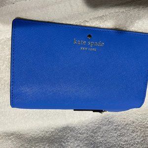 Kate Spade Large Slim Bifold Wallet in Periwinkle